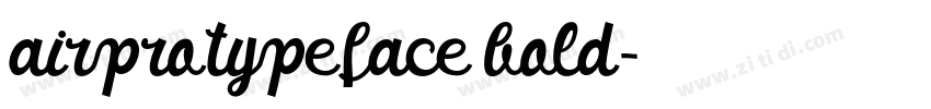 airprotypeface bold字体转换